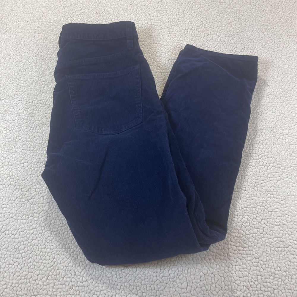 J.Crew Corduroy Pants Womens 27 Blue Vintage Slim Straight Navy Fine Wale